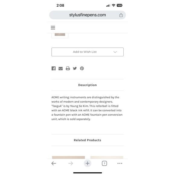 ACME "Taeguk" Rollerball Pen - Picture 7 of 7